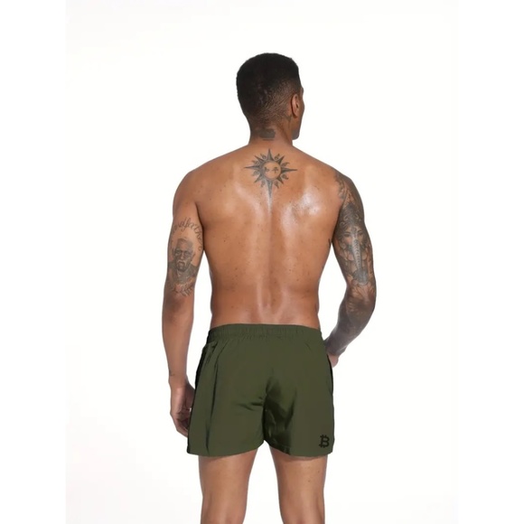 BNWT Men's Isabelle LaRue Army Green Bitcoin Swim Shorts - Picture 2 of 7
